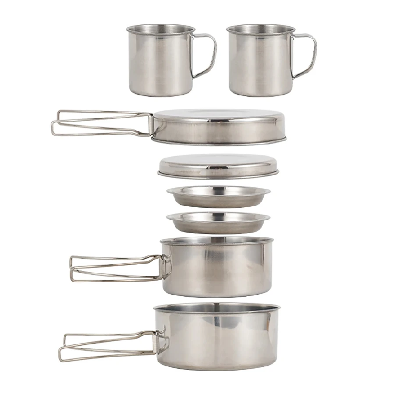 Camping Cooking Ware Set - Juego de 8 Piezas de Utensilios
