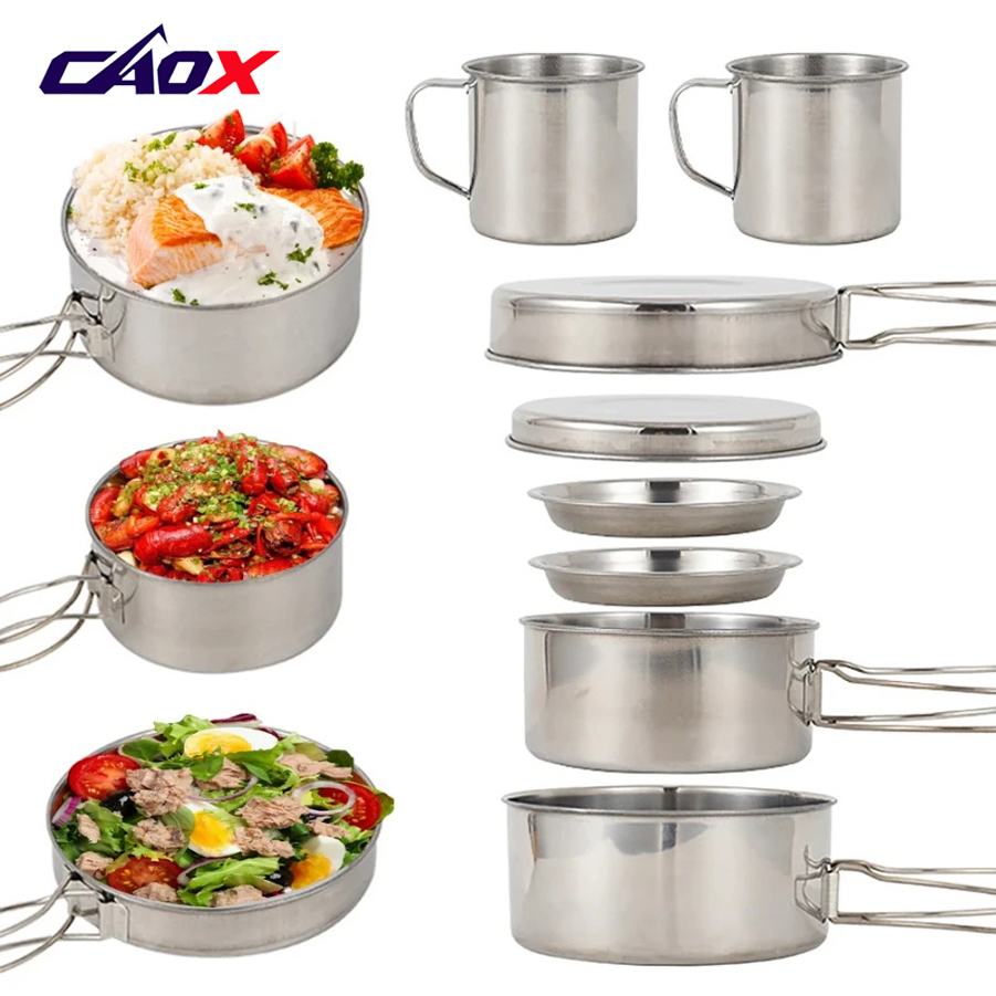 Camping Cooking Ware Set - CAOX Juego de Utensilios de Cocina