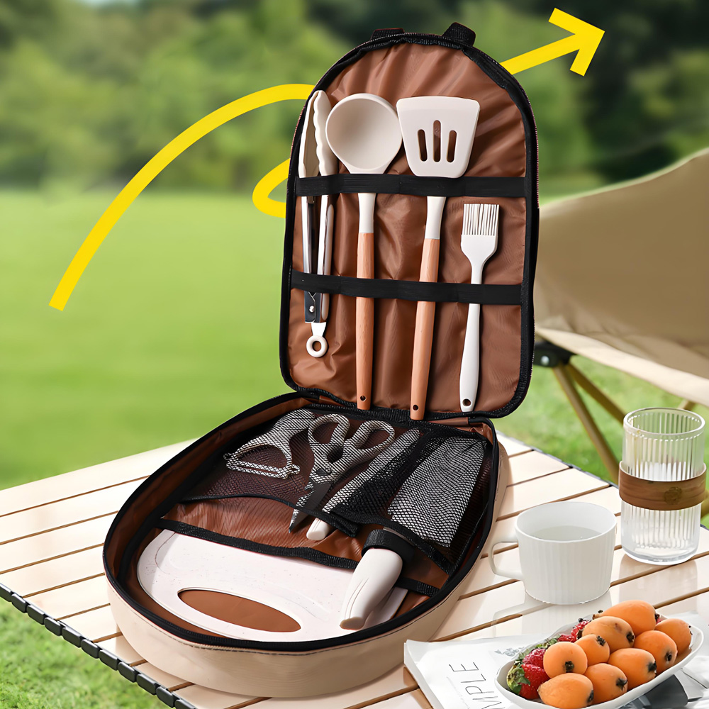 Camping Cooking Bundle - Juego de 10 utensilios de cocina