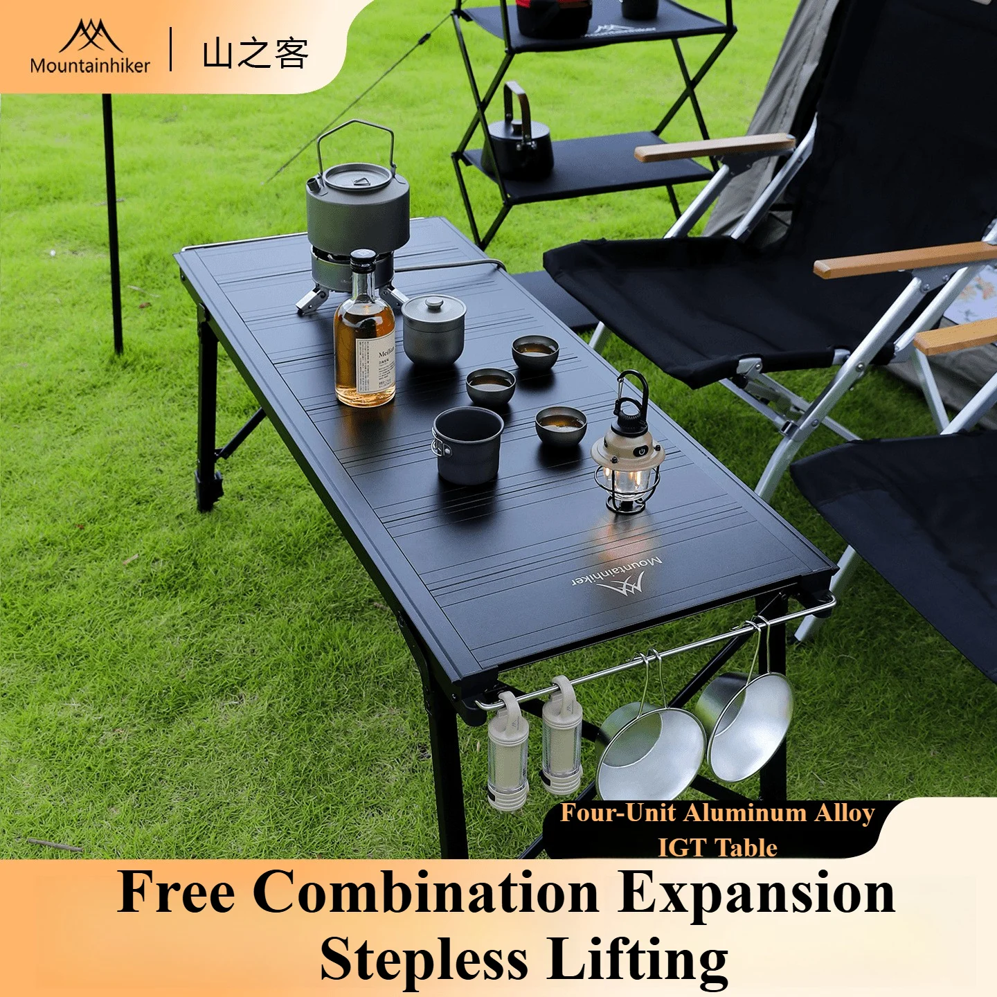 Camping Cooking Table Foldable - Mountainhiker Camping elevador plegable extraíble multiunidad