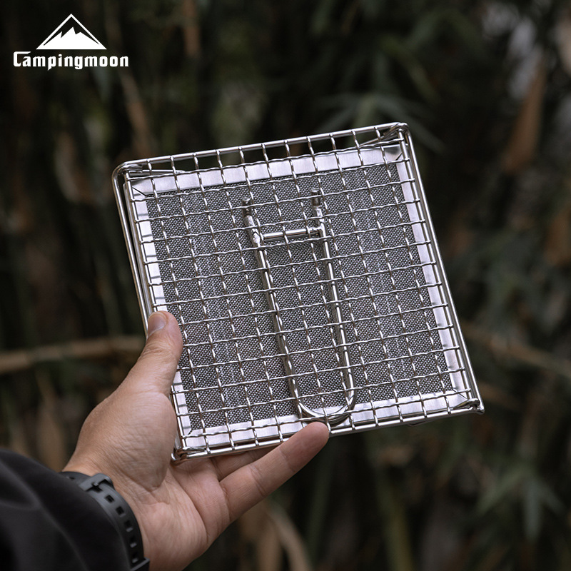 Camping Cooking Hob - CAMPINGMOON Rejilla Plegable de Acero Inoxidable