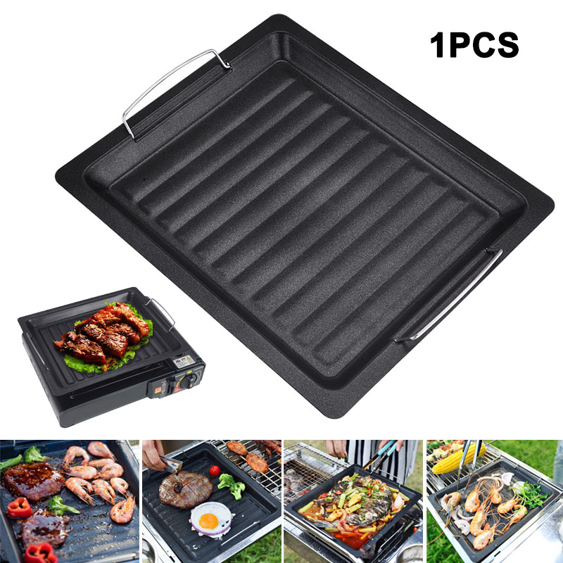 Camping Cooking Survival - Sartén cuadrada gruesa para exteriores con