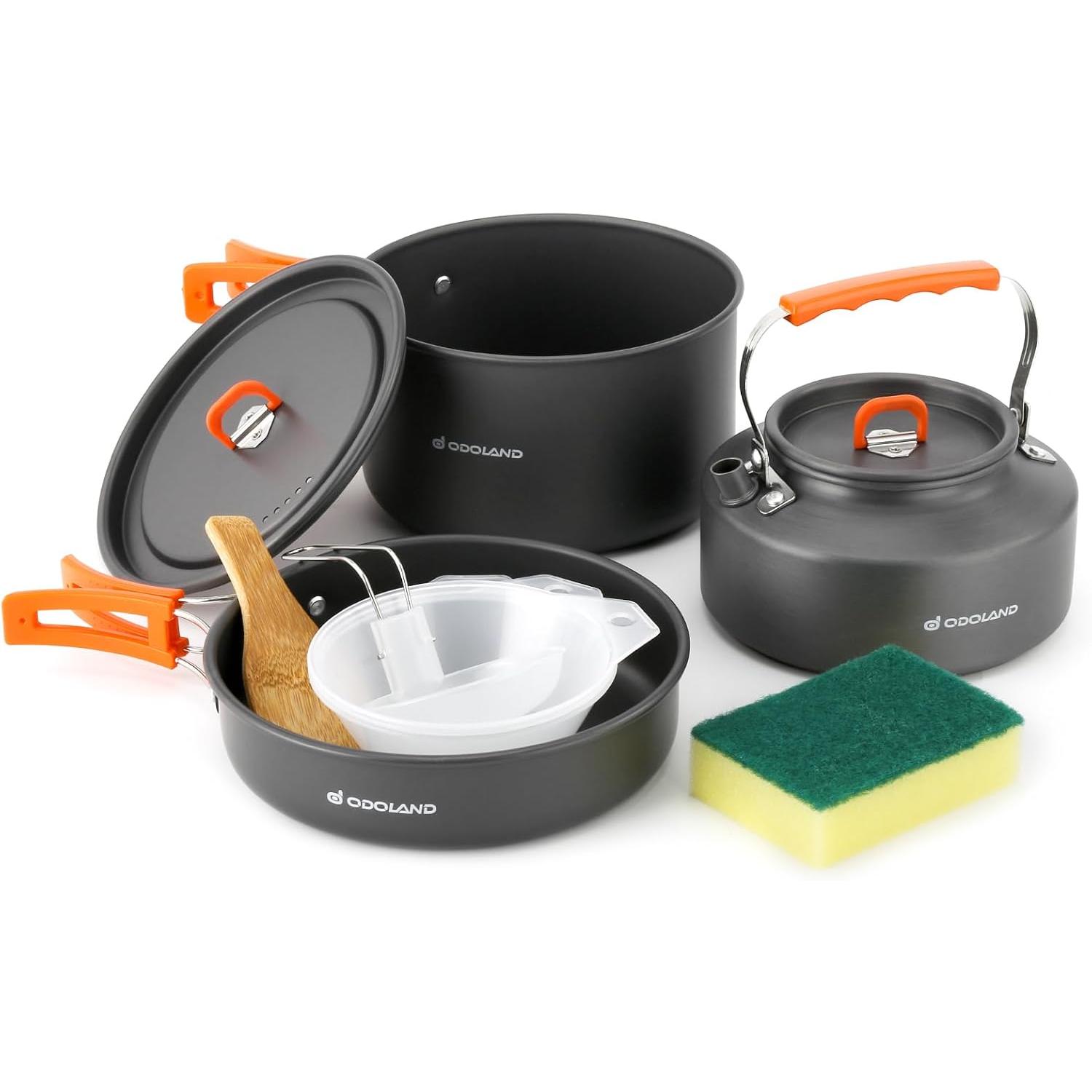 Camping Cooking Bundle - Odoland Juego de 10 Utensilios de