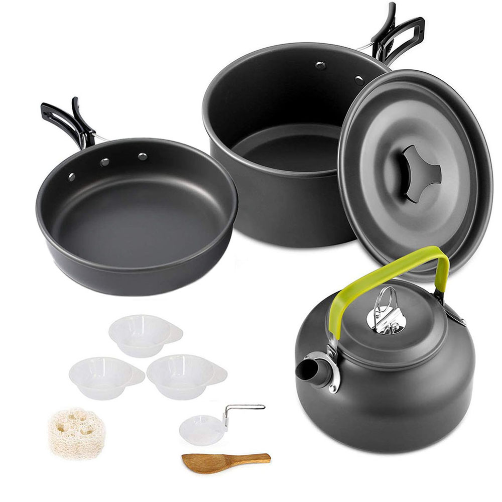 Camping Cooking Ware Set - Juego de utensilios de cocina para