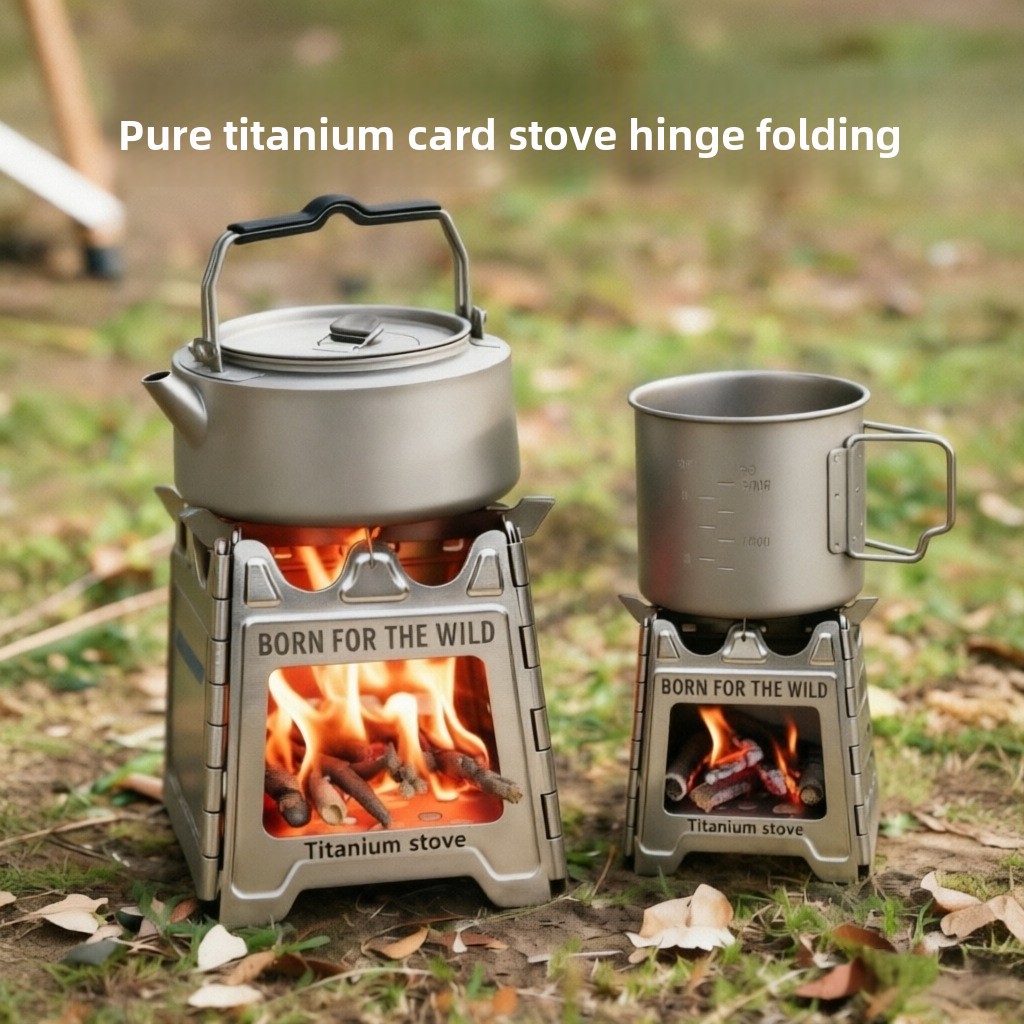 Camping Cooking Wood Stove - TiForge Estufa de Leña Plegable Compacta