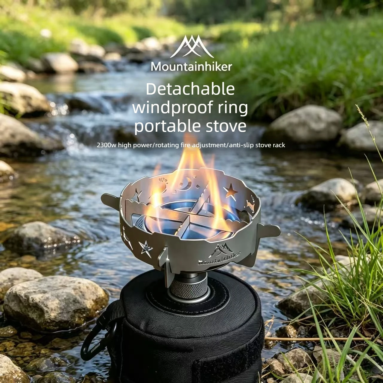 Camping Cooking Hob - Estufa de Camping con Anillo Antiviento