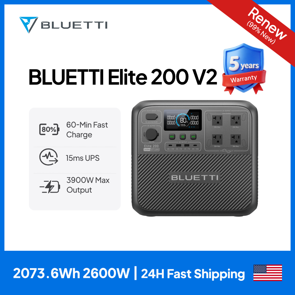 Solar Oven Camp - 【Renew】BLUETTI Elite 200 V2 Estación de