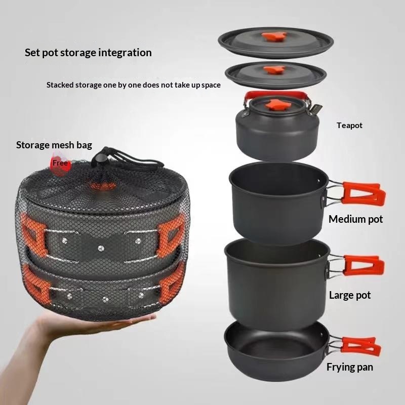 Camping Cooking Ware Set - Juego de Utensilios de Cocina Portátiles