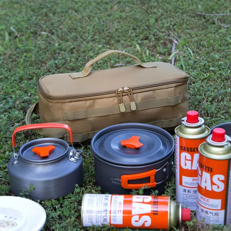 Camping Outdoor Cooking Set - Bolsa de almacenamiento para utensilios de