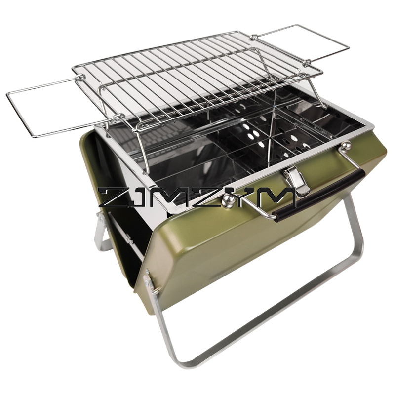 Camping Cooking Range - Parrilla de barbacoa plegable, malla de