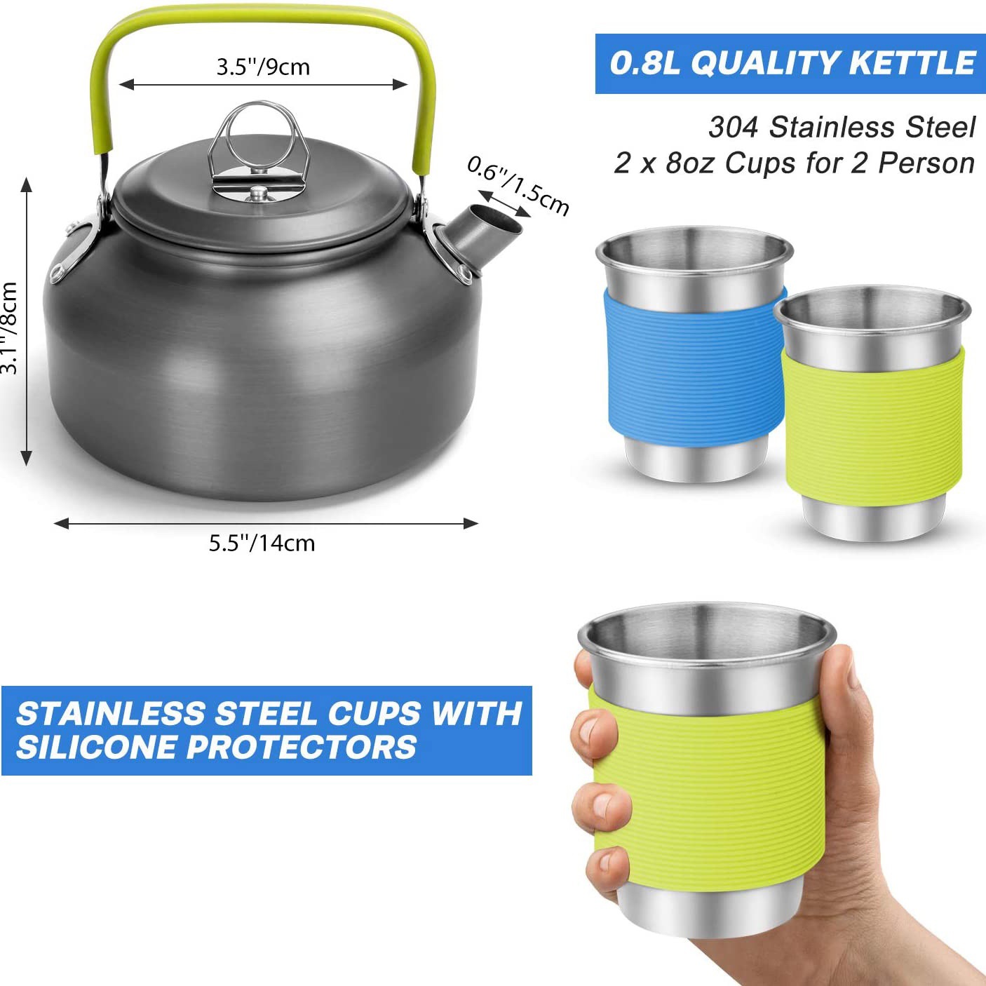 Juego de Cocina para Acampar a - Camping Cooking Set With Kettle reseña y precio
