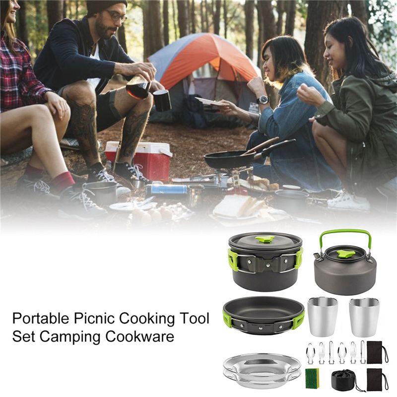 【COMPADORES】Utensilios de coci - Camping Outdoor Cooking Set reseña y precio