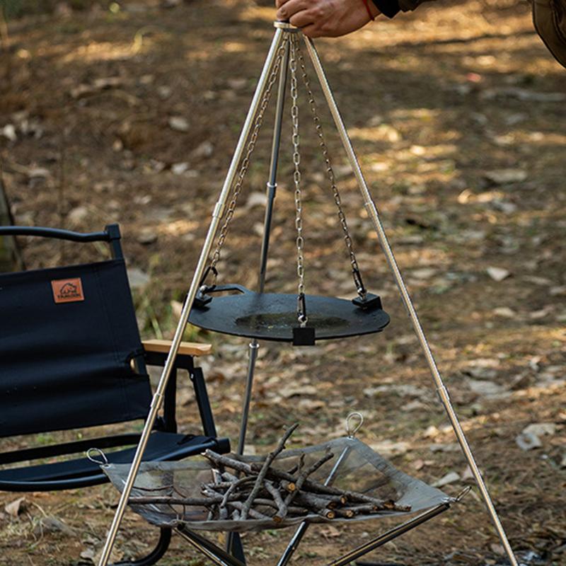 Trípode para fogatas al aire l - Camping Cooking One Pot reseña y precio