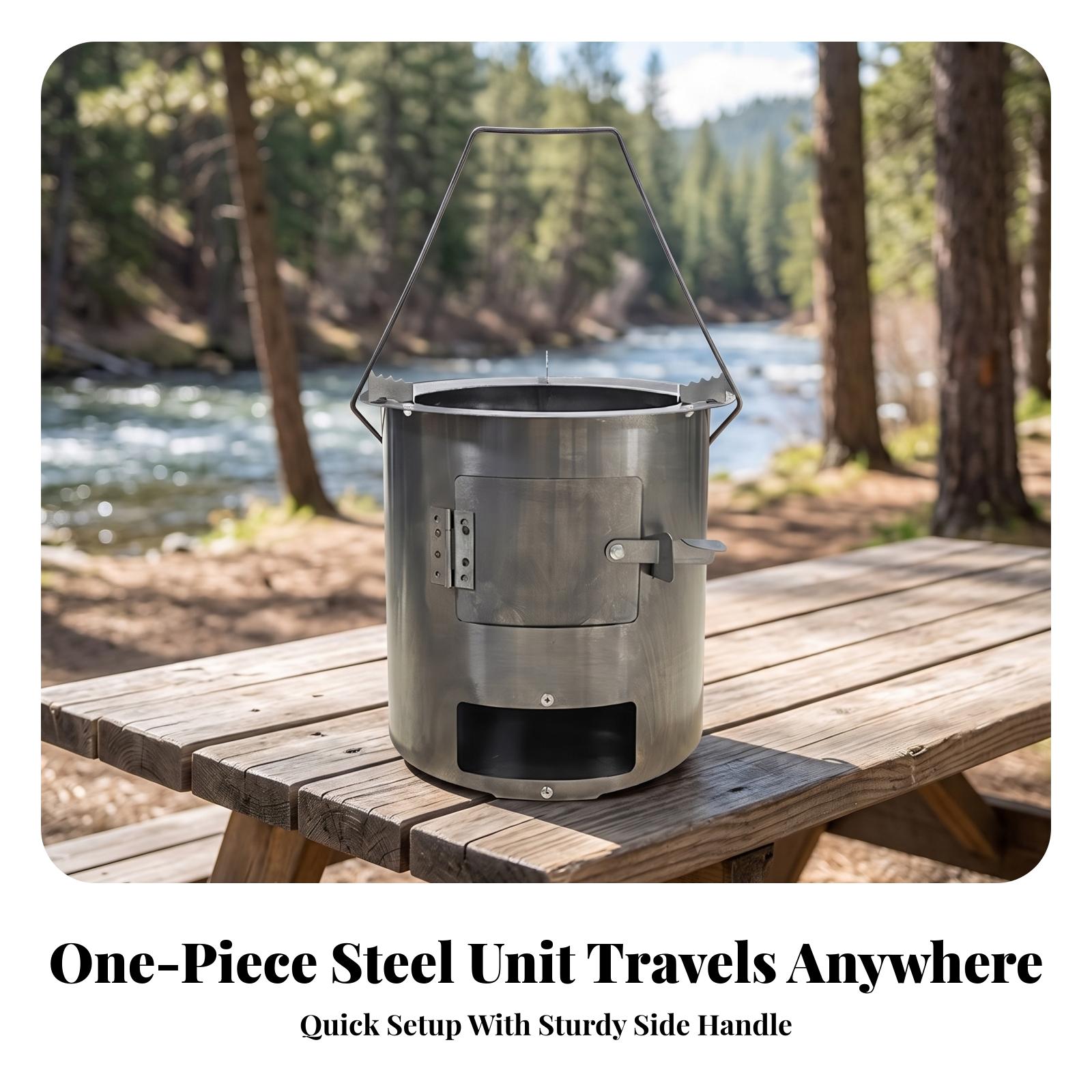 Estufa de Leña Económica para  - Camping Cooking Wood Stove reseña y precio