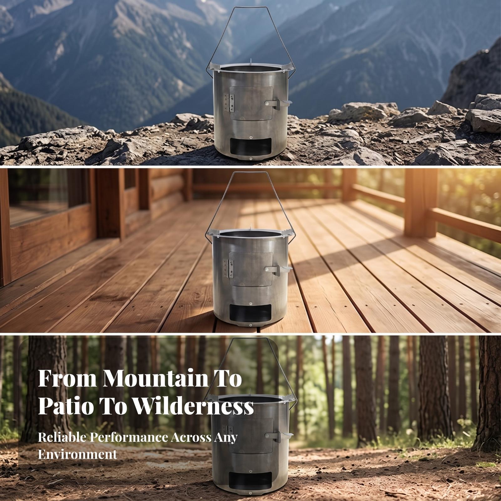 Estufa de Leña Económica para  - Camping Cooking Wood Stove reseña y precio