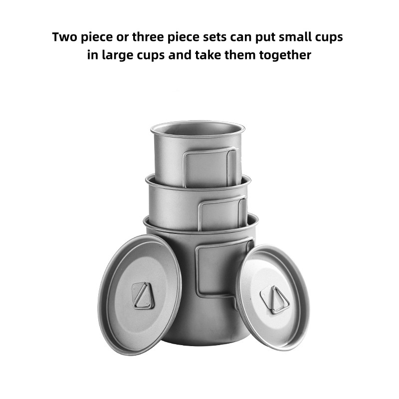 Taza de camping de titanio con - Camping Cooking Ware Set reseña y precio