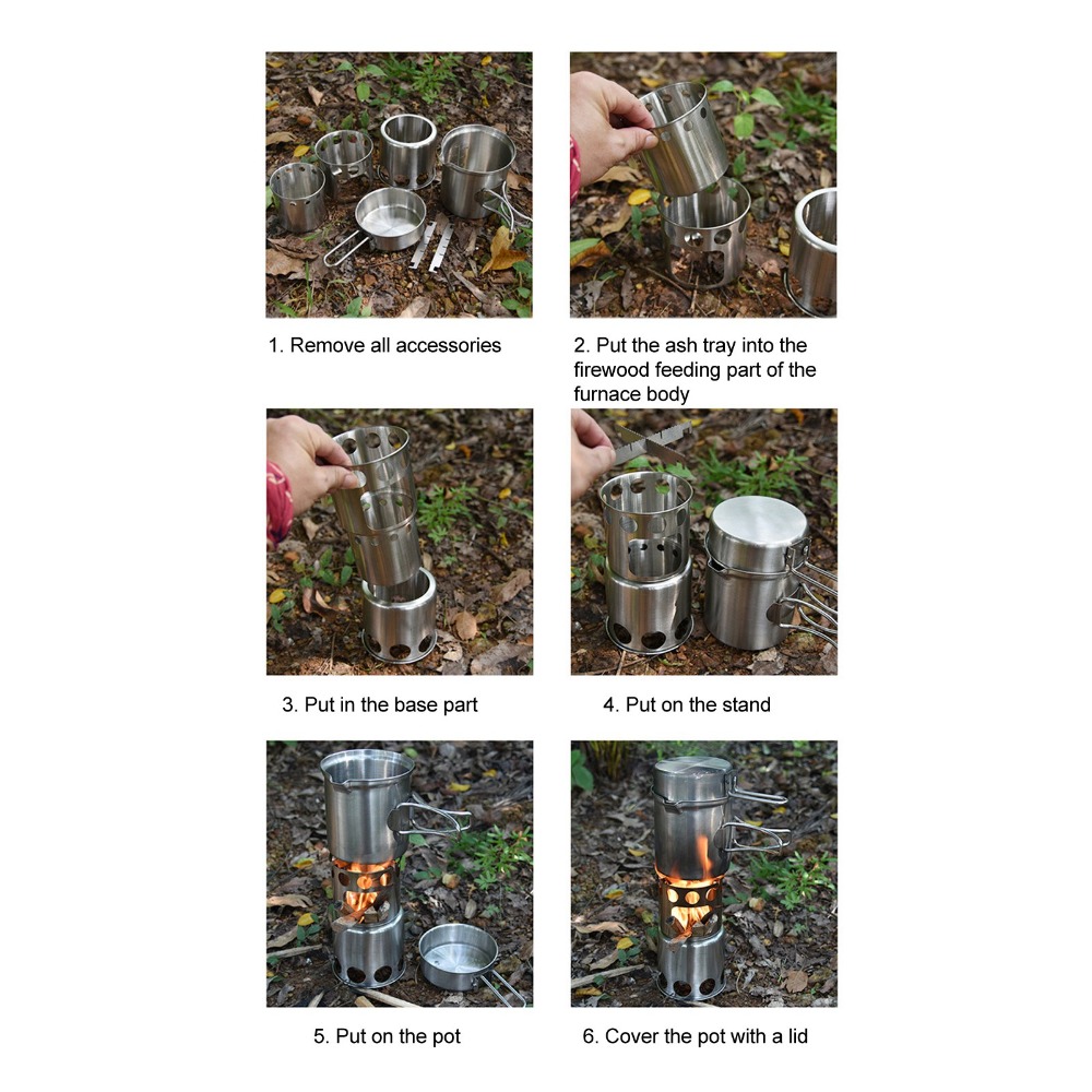 Juego de utensilios de cocina  - Camping Outdoor Cooking Set reseña y precio