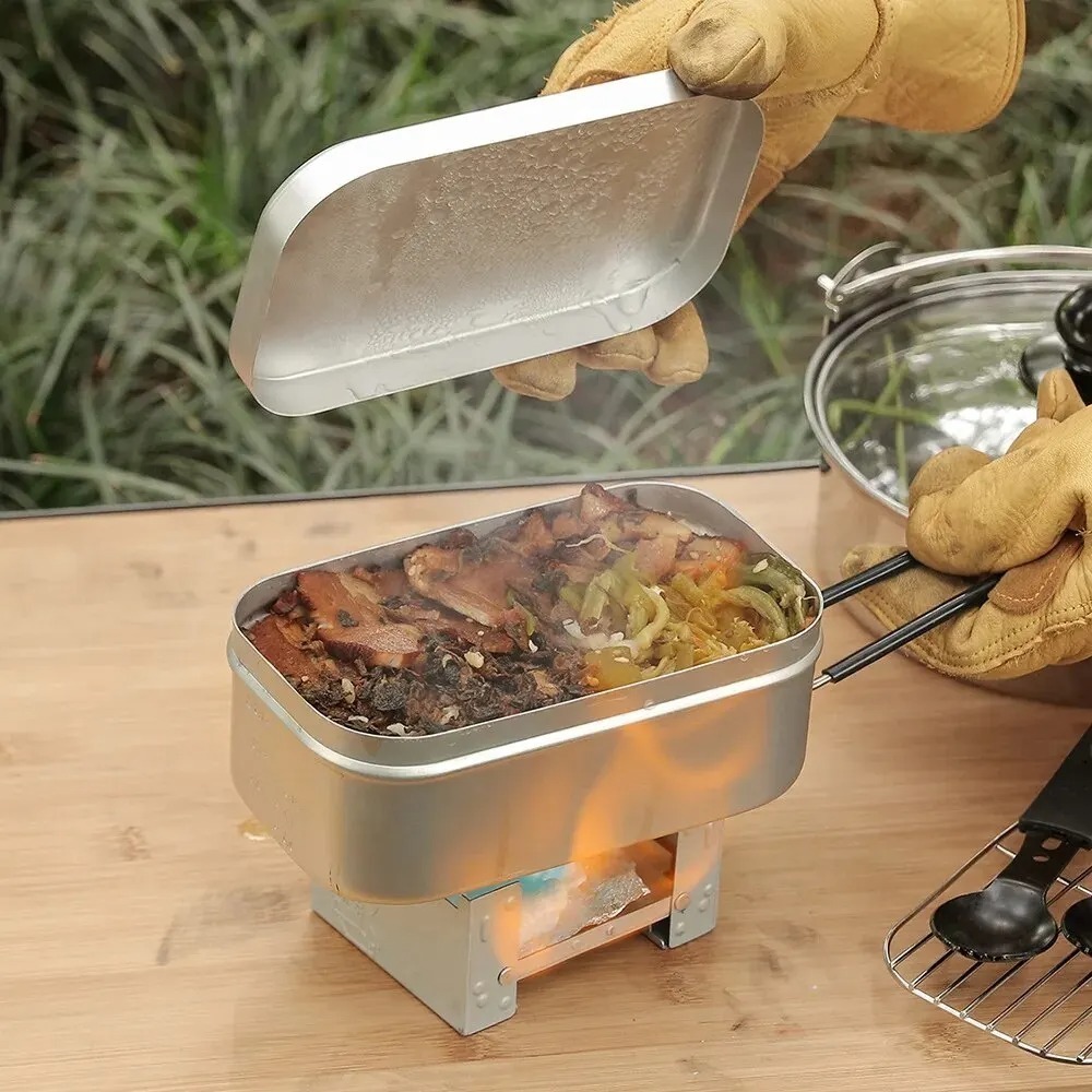 Vajilla ultraligera para acamp - Camping Outdoor Cooking Set reseña y precio