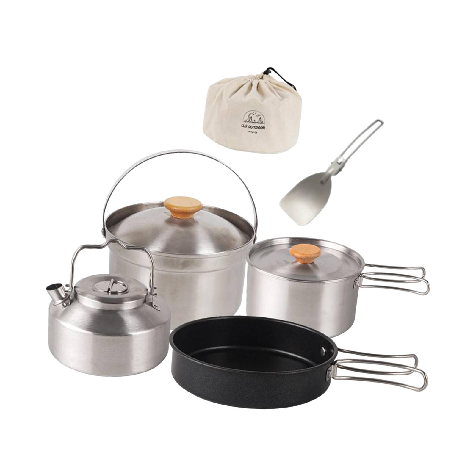 Utensilios de cocina para acam - Camping Cooking Set With Kettle reseña y precio