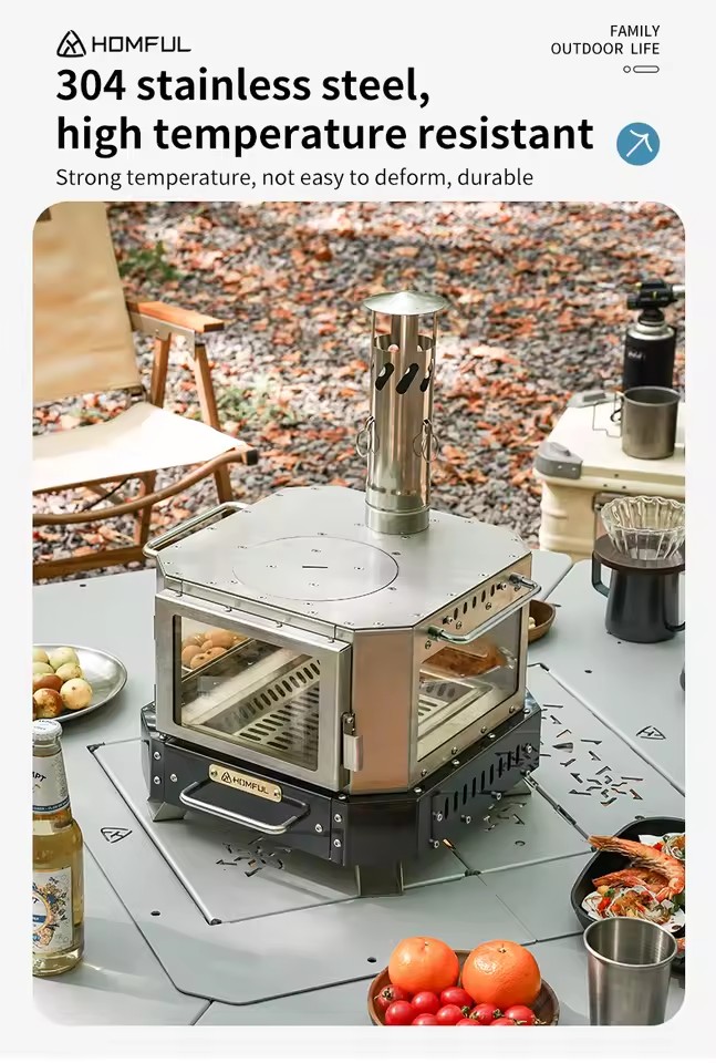 Estufa de Leña Portátil HOMFUL - Camping Cooking Wood Stove reseña y precio