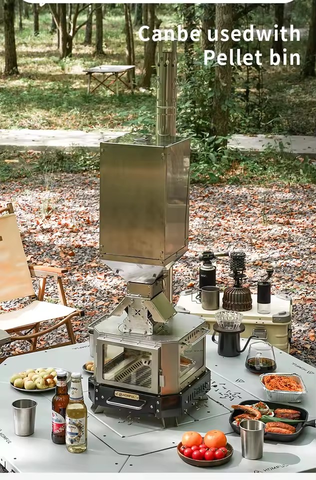 Estufa de Leña Portátil HOMFUL - Camping Cooking Wood Stove reseña y precio