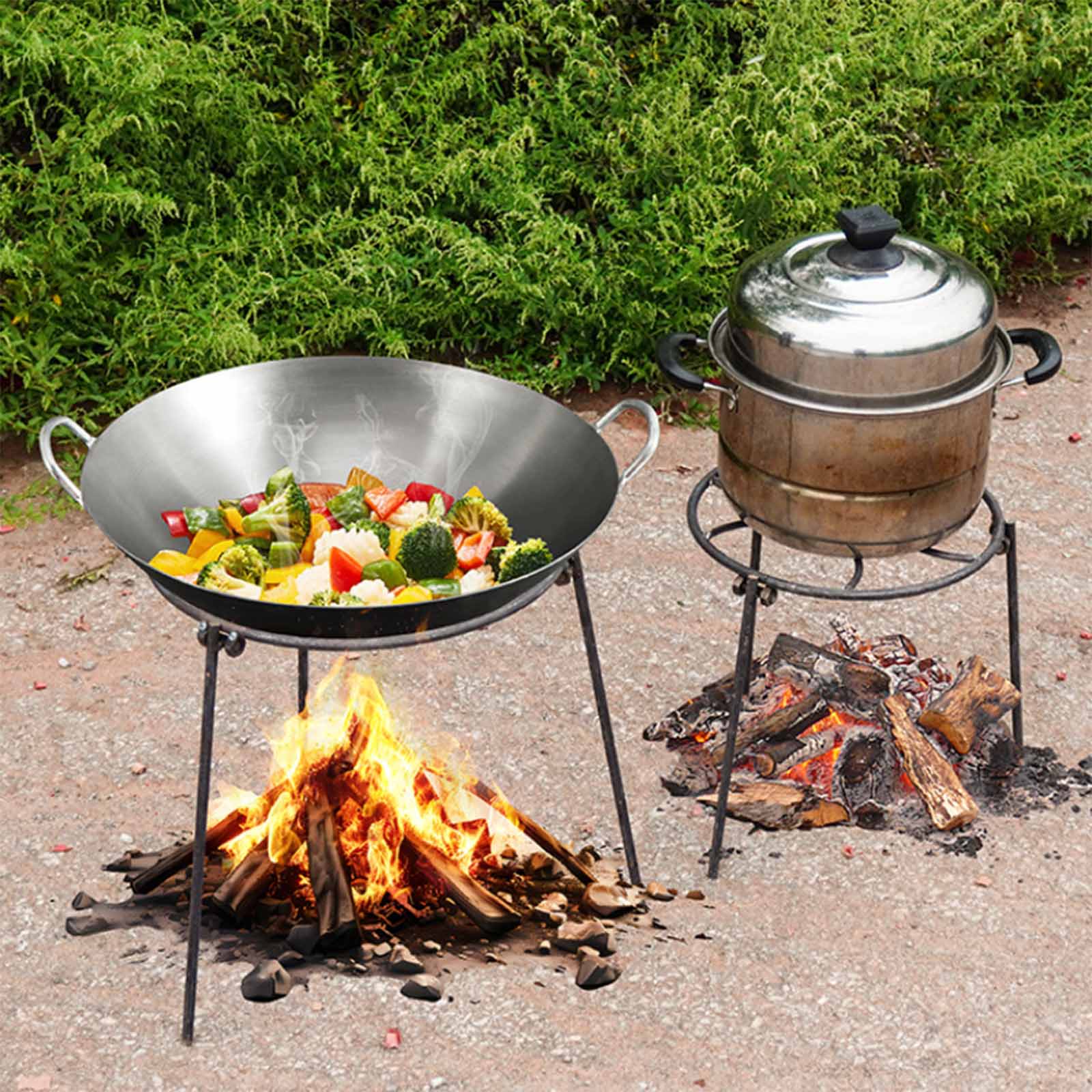 Trípode para Fogata, Soporte P - Camping Cooking Pot Tripod reseña y precio