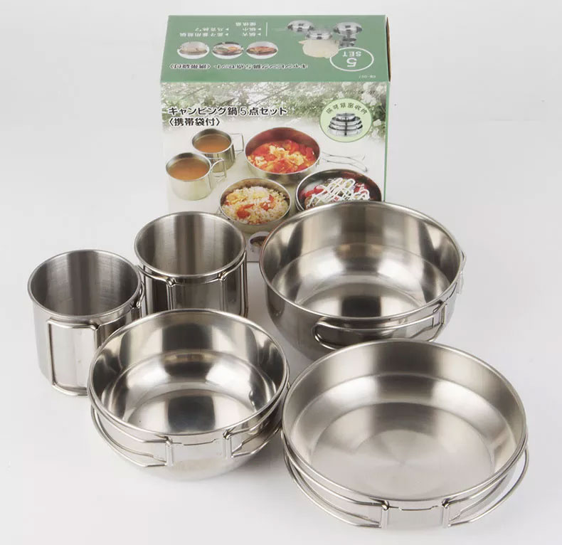 Juego de Ollas y Sartenes Pleg - Camping Cooking Ware Set reseña y precio