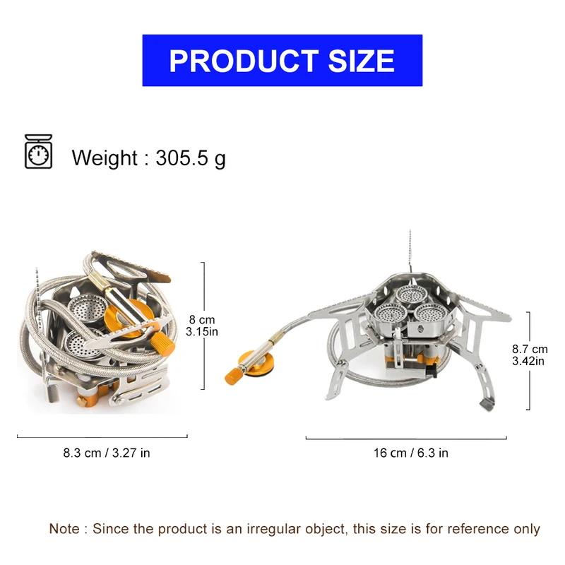 Estufa de Gas de 3 cabezales,  - Camping Cooking Equipment Bag reseña y precio