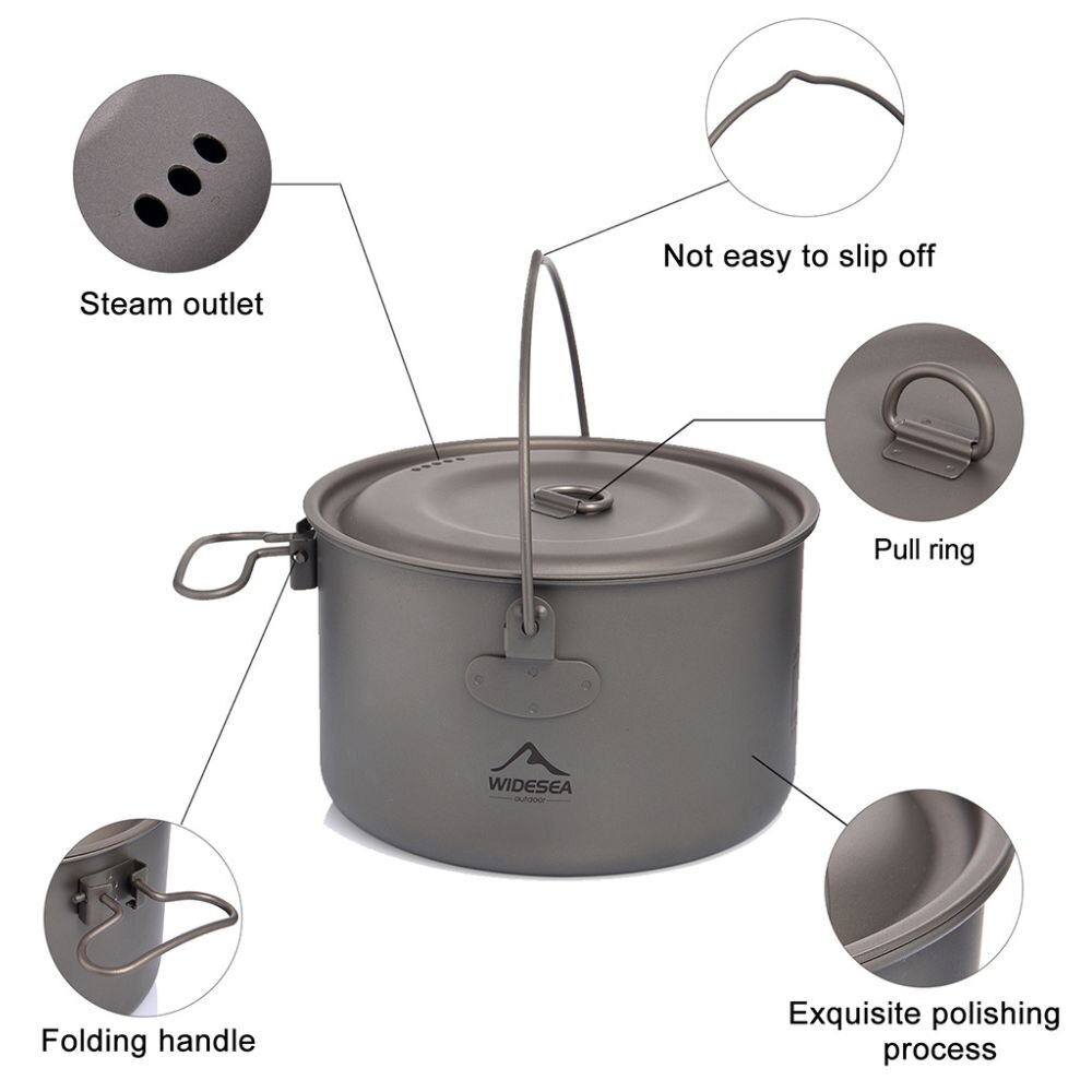 Widesea-vajilla para acampar,  - Camping Cooking Ware Set reseña y precio