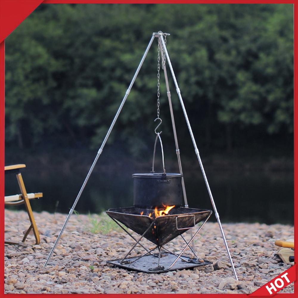 Trípode portátil para cocinar  - Camping Cooking Pot Tripod reseña y precio