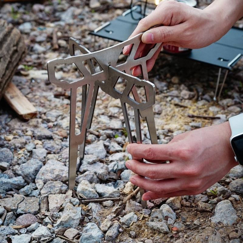 Base estufa campamento plegabl - Camping Cooking Pot Tripod reseña y precio