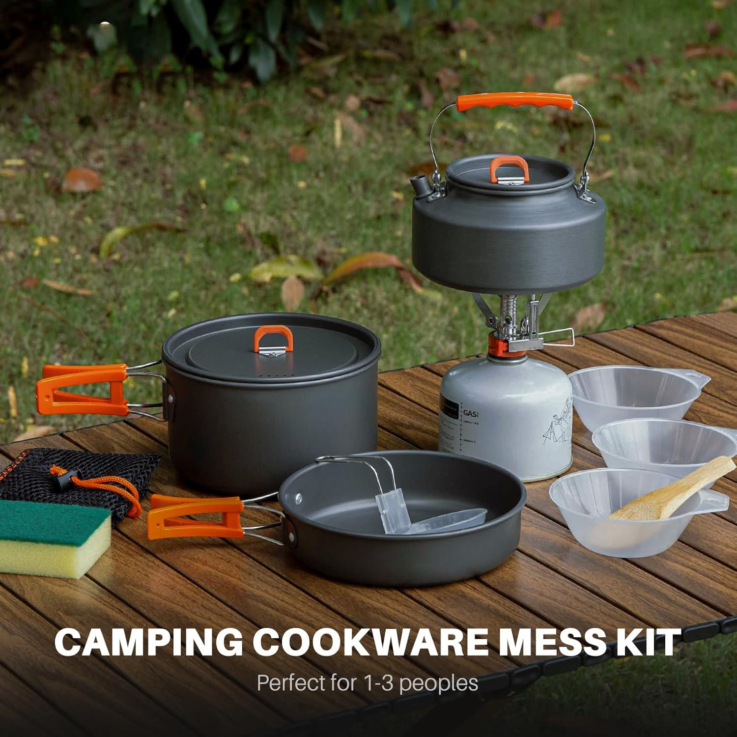 Utensilios de Cocina para Camp - Camping Cooking Set With Kettle reseña y precio
