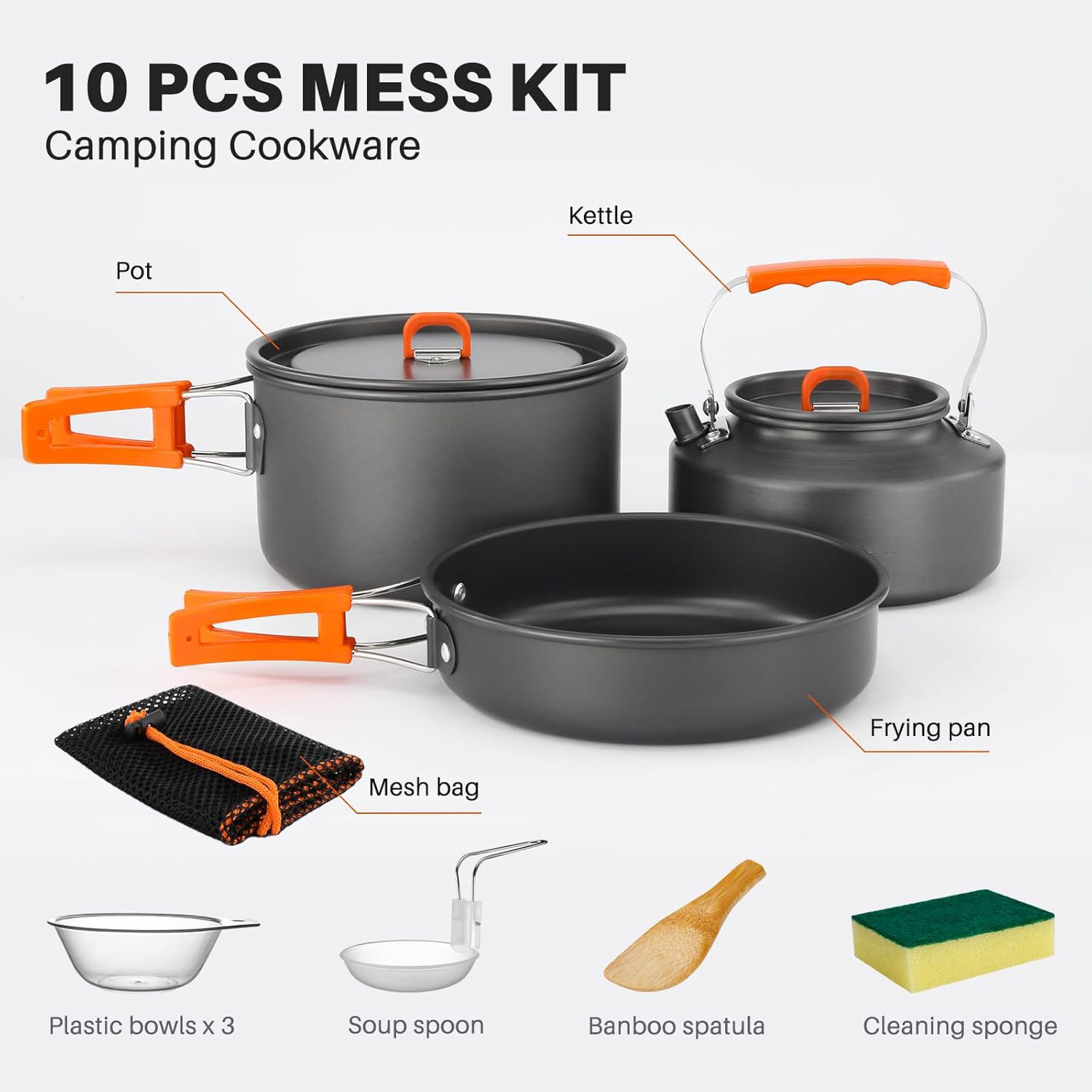 Utensilios de Cocina para Camp - Camping Cooking Set With Kettle reseña y precio