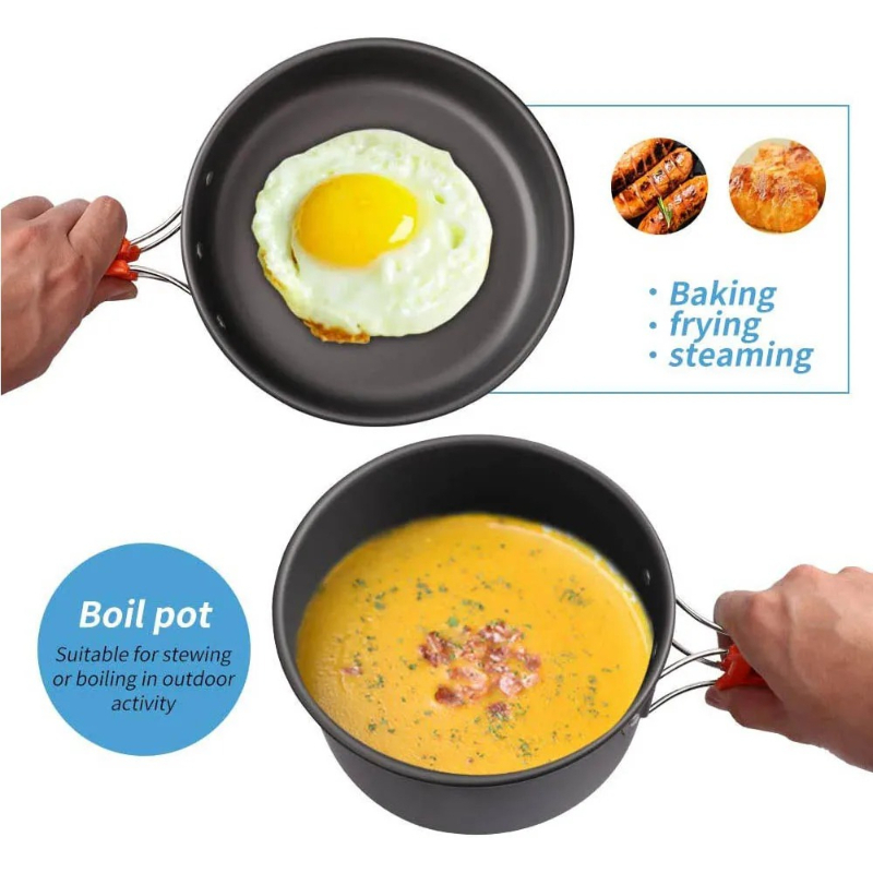 Juego de Cocina para Acampar,  - Camping Cooking Set With Kettle reseña y precio