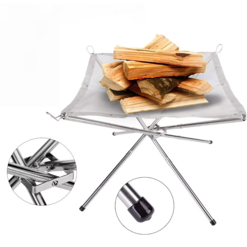 Soporte Plegable de Acero Inox - Camping Cooking Wood Stove reseña y precio
