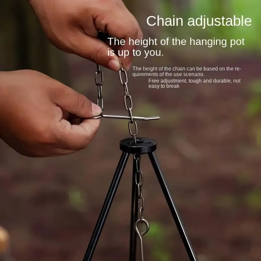 Trípode Grande para Fogatas al - Camping Cooking Pot Tripod reseña y precio