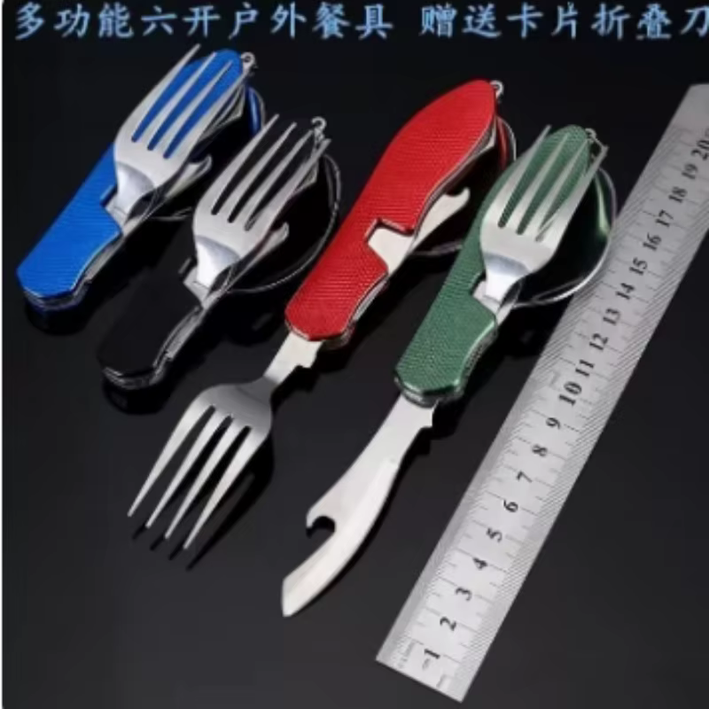 Juego de cubiertos plegables d - Camping Cooking Survival reseña y precio