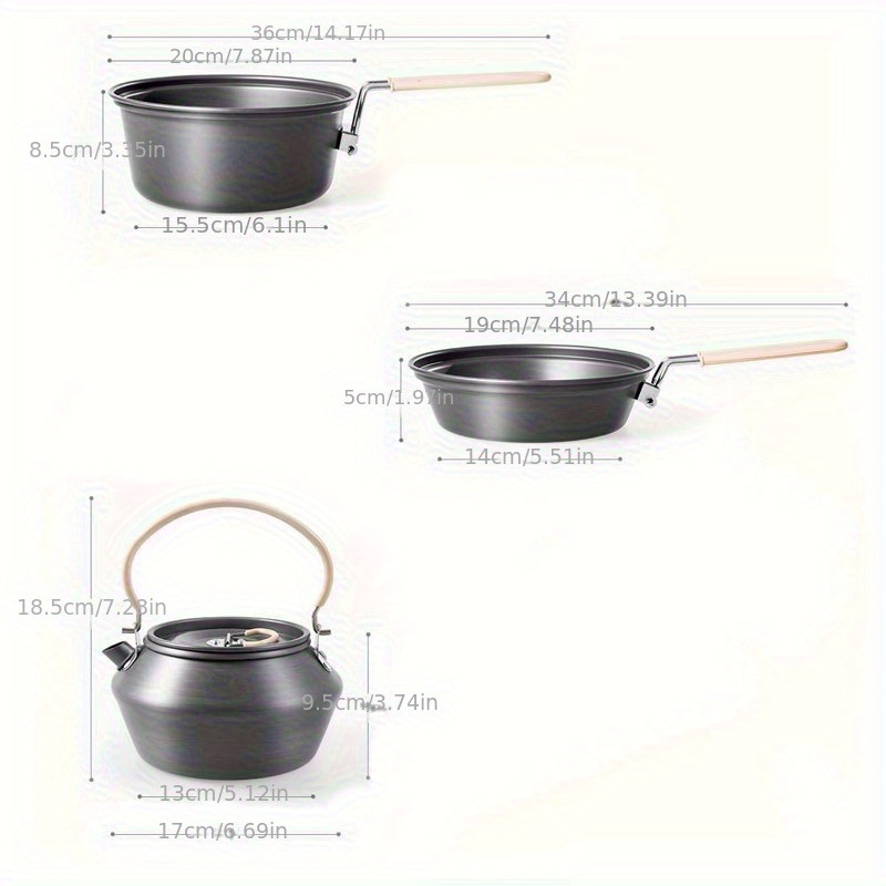 Juego de tetera para exteriore - Camping Cooking Set With Kettle reseña y precio