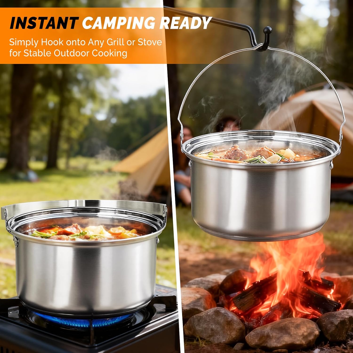 Juego de utensilios de cocina  - Camping Cooking Set With Kettle reseña y precio