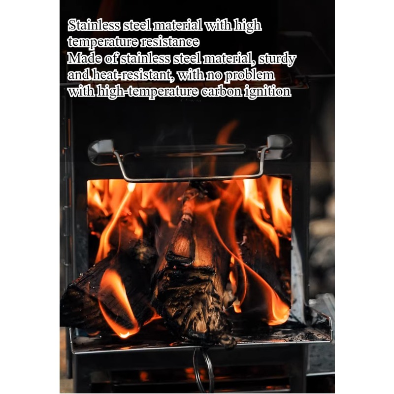 Estufa de carbón y leña plegab - Camping Cooking Wood Stove reseña y precio