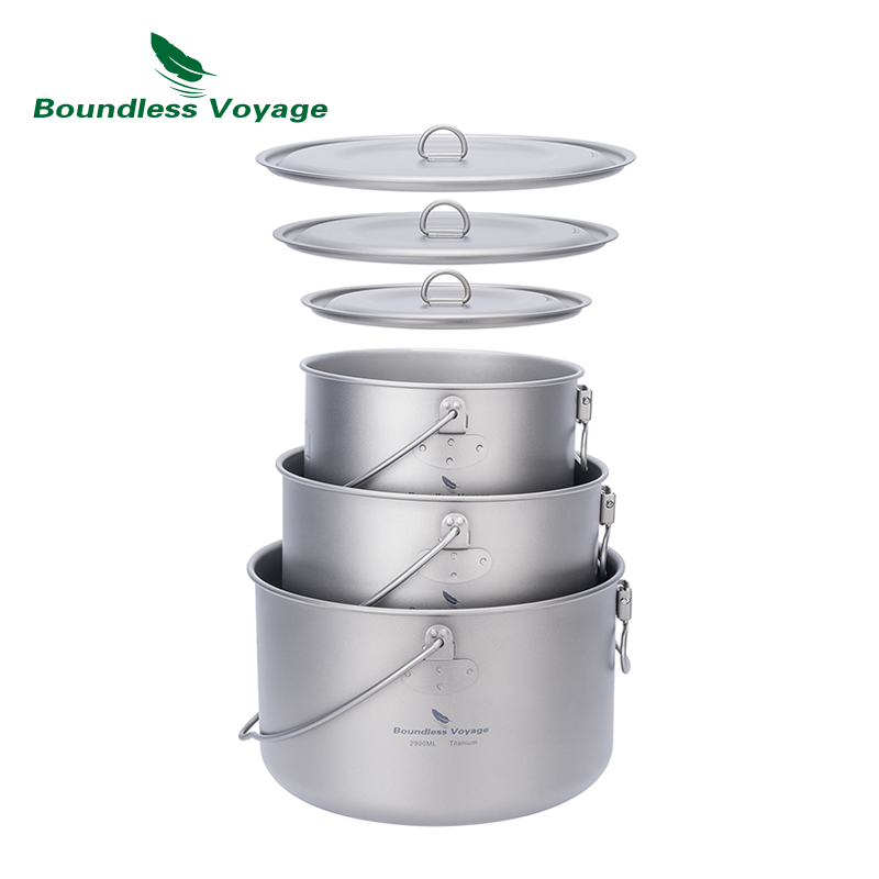 Olla de titanio Boundless Voya - Camping Cooking Ware Set reseña y precio