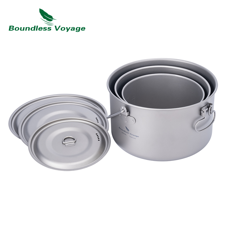 Olla de titanio Boundless Voya - Camping Cooking Ware Set reseña y precio