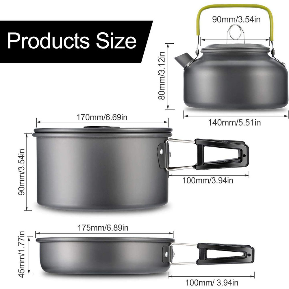 Juego de utensilios de cocina  - Camping Cooking Ware Set reseña y precio