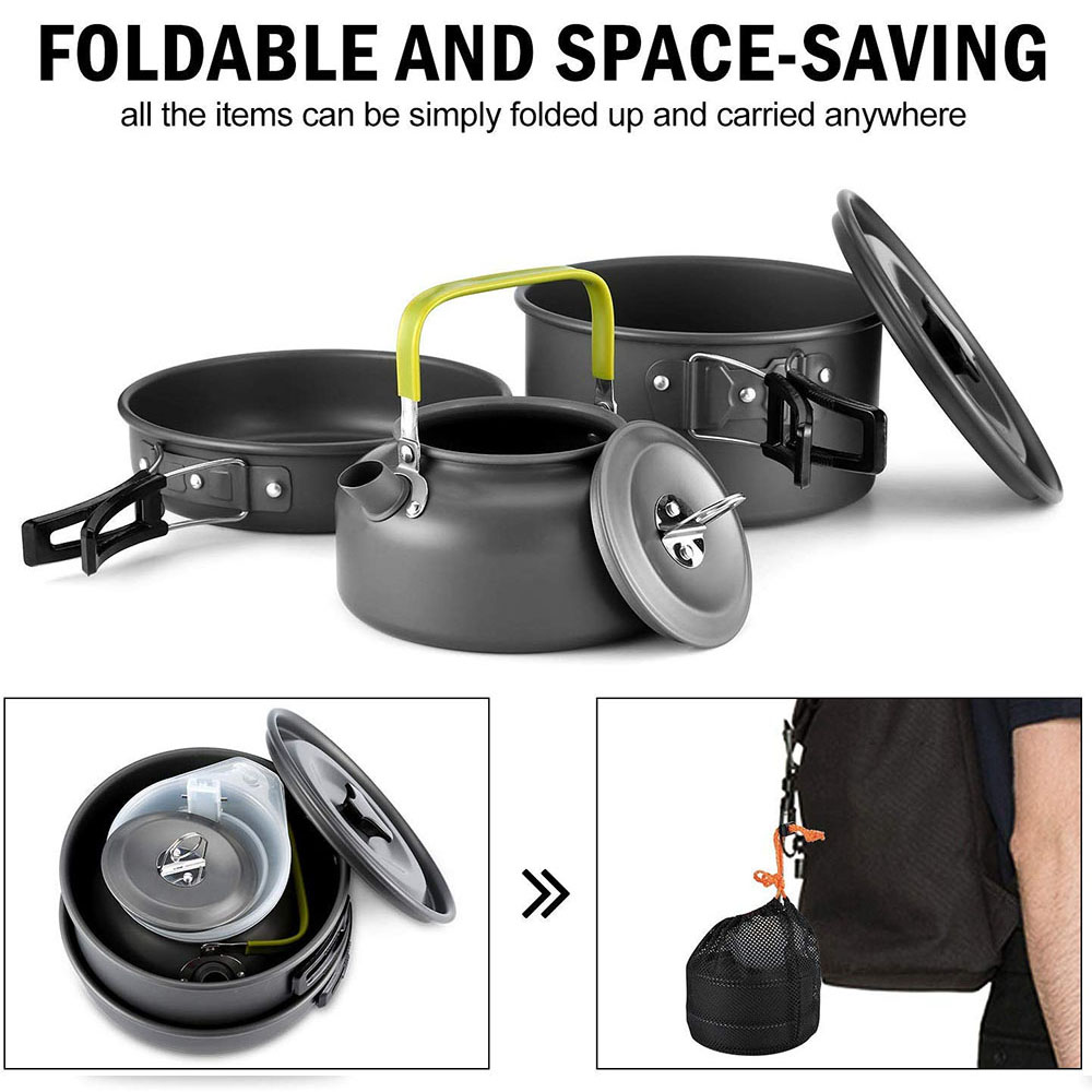 Juego de utensilios de cocina  - Camping Cooking Ware Set reseña y precio