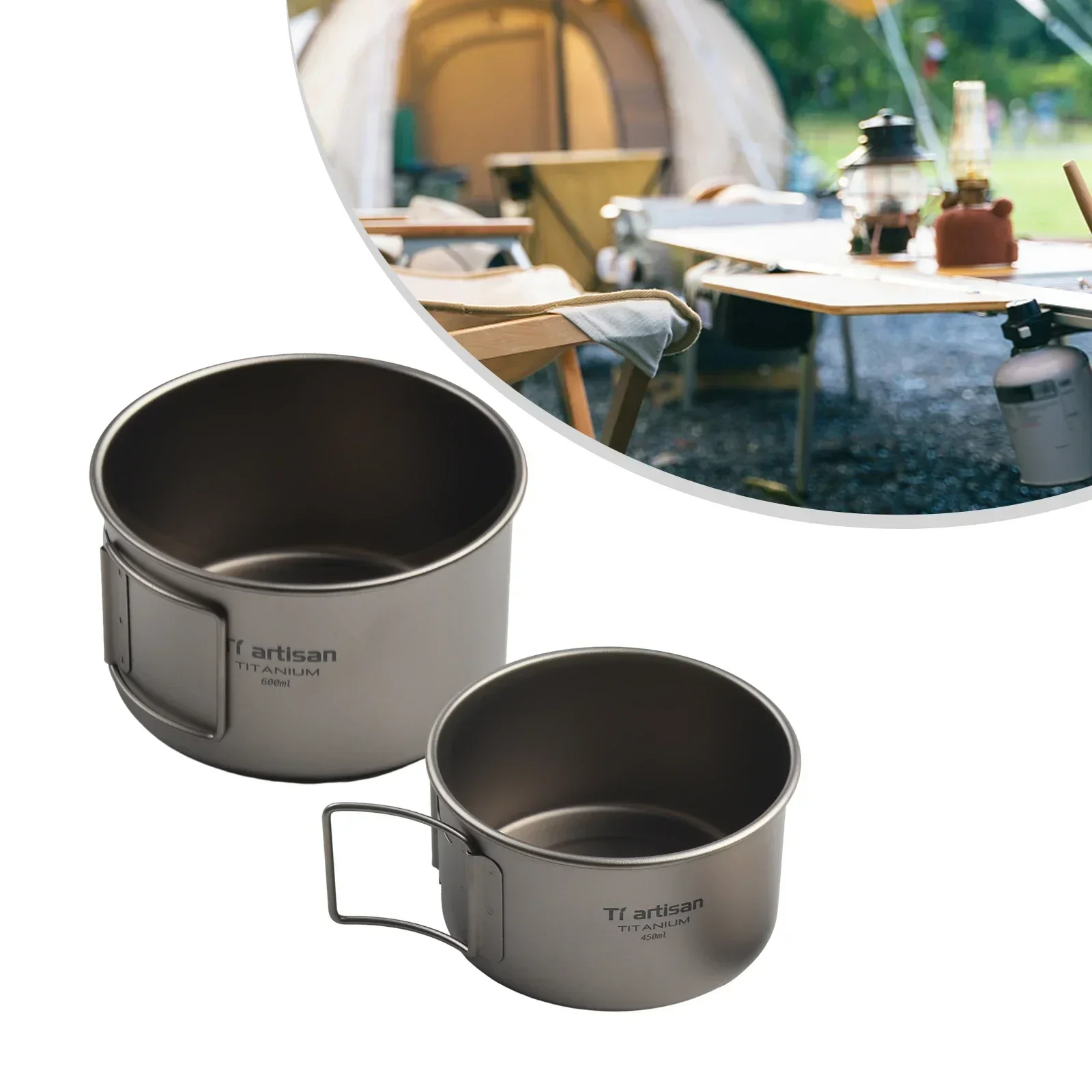 Cuenco de titanio con asa pleg - Camping Cooking Survival reseña y precio