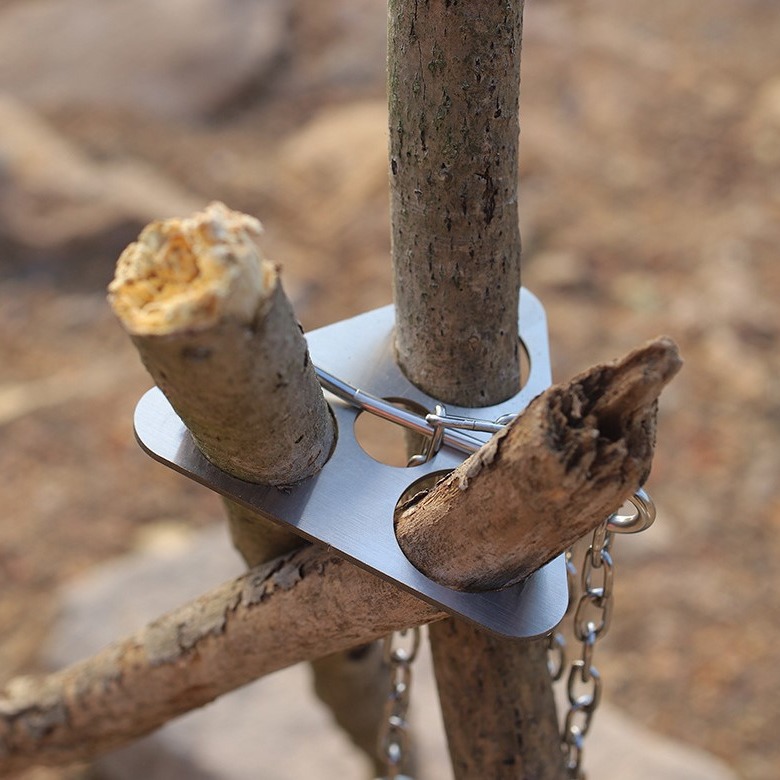Trípode de Acero Inoxidable pa - Camping Cooking Pot Tripod reseña y precio