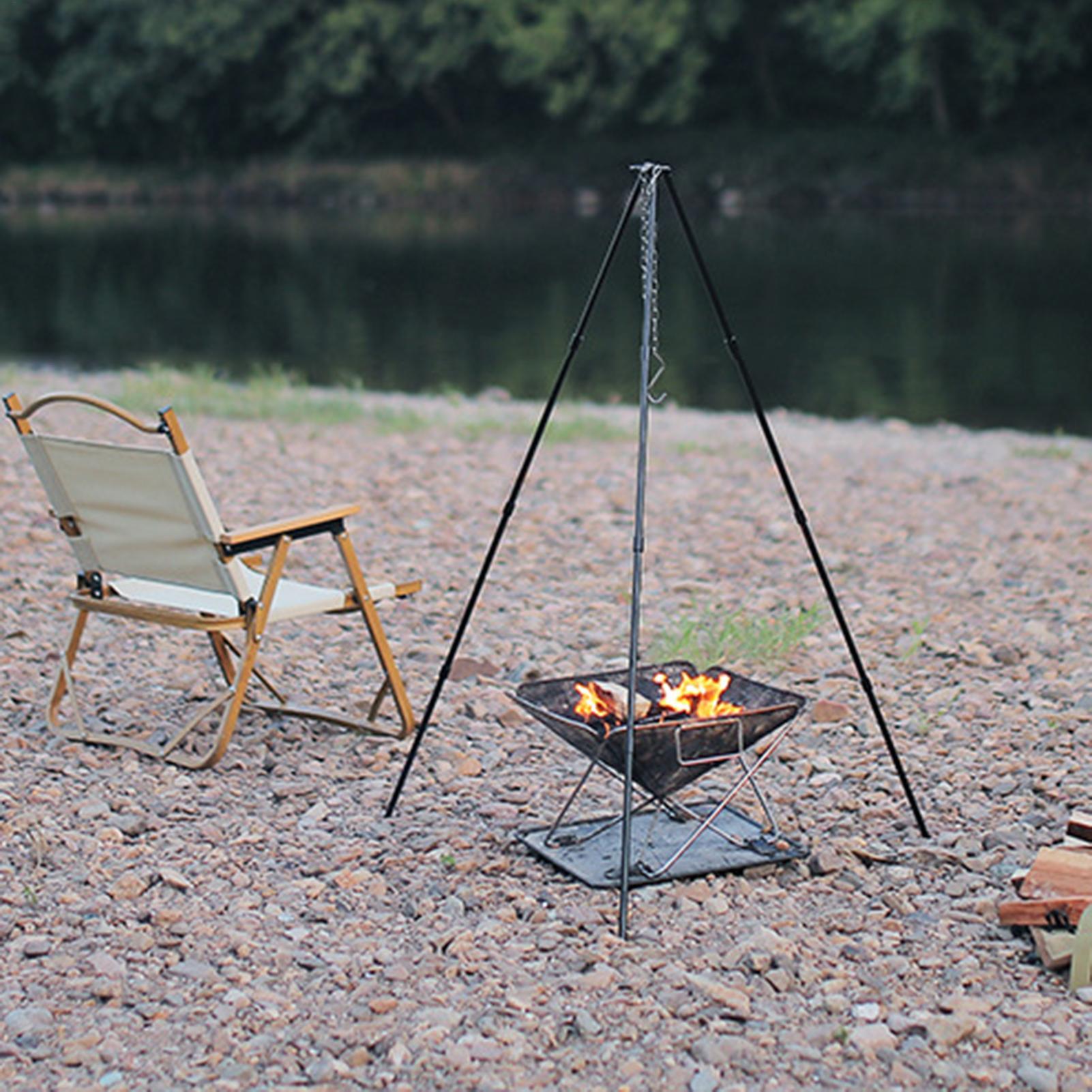 Trípode Grande para Fogatas al - Camping Cooking Pot Tripod reseña y precio