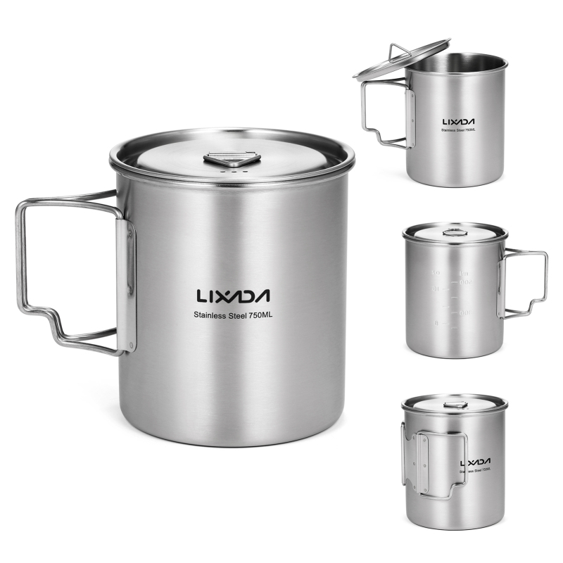 Lixada-taza de agua de acero i - Camping Cooking Backpack reseña y precio