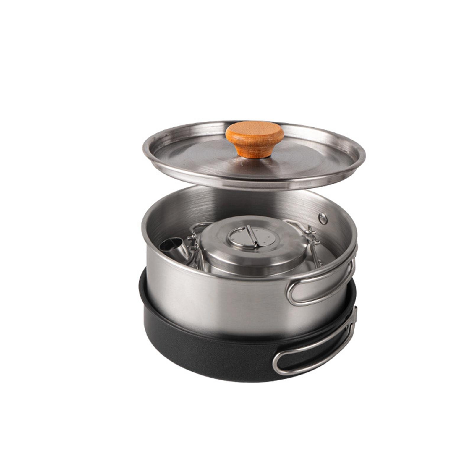 Juego de utensilios de cocina  - Camping Cooking Set With Kettle reseña y precio