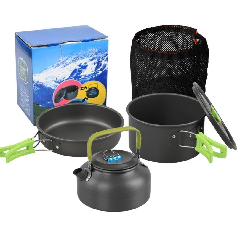 Juego de Utensilios de Cocina  - Camping Cooking Set With Kettle reseña y precio